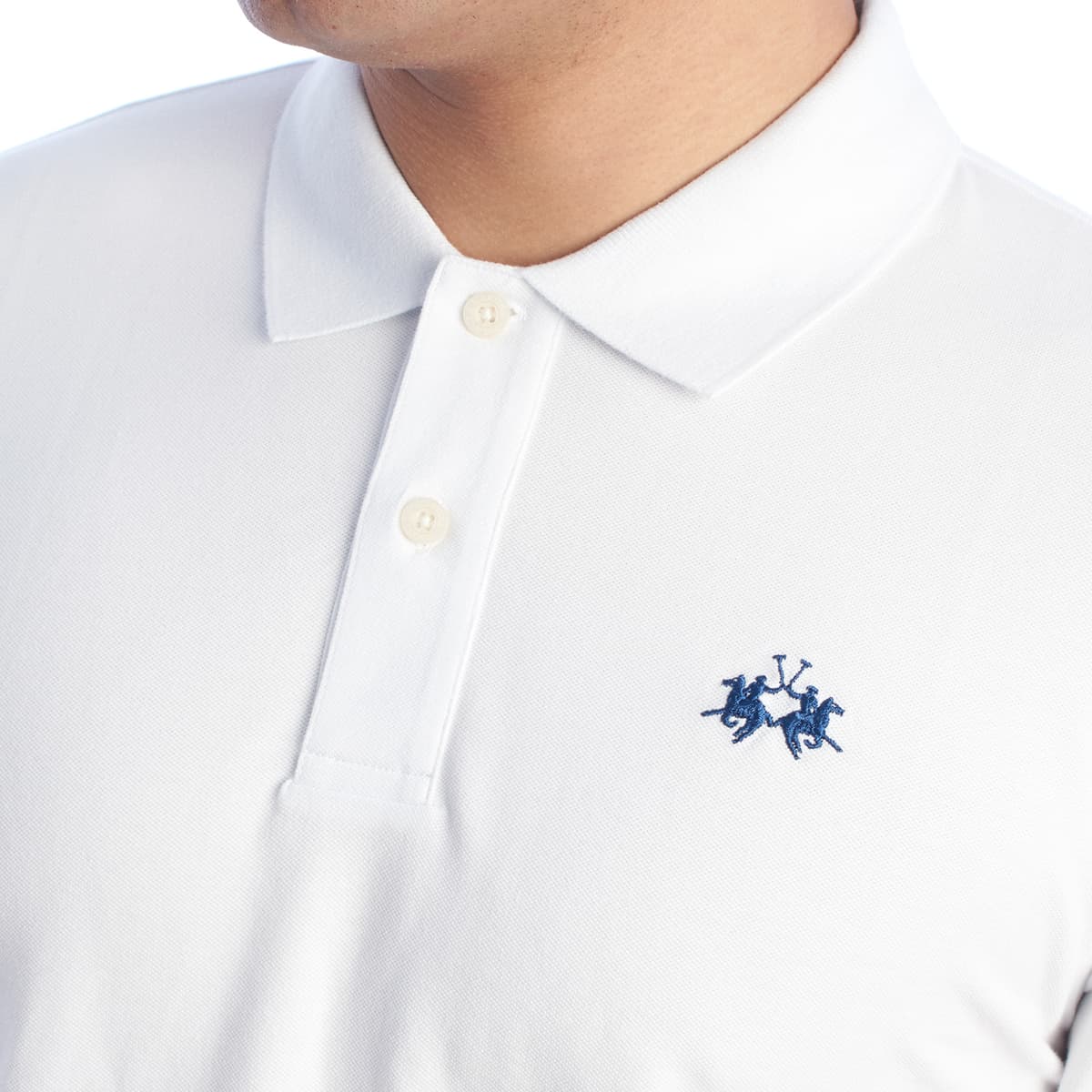 Men's Polo Shirts La Martina White