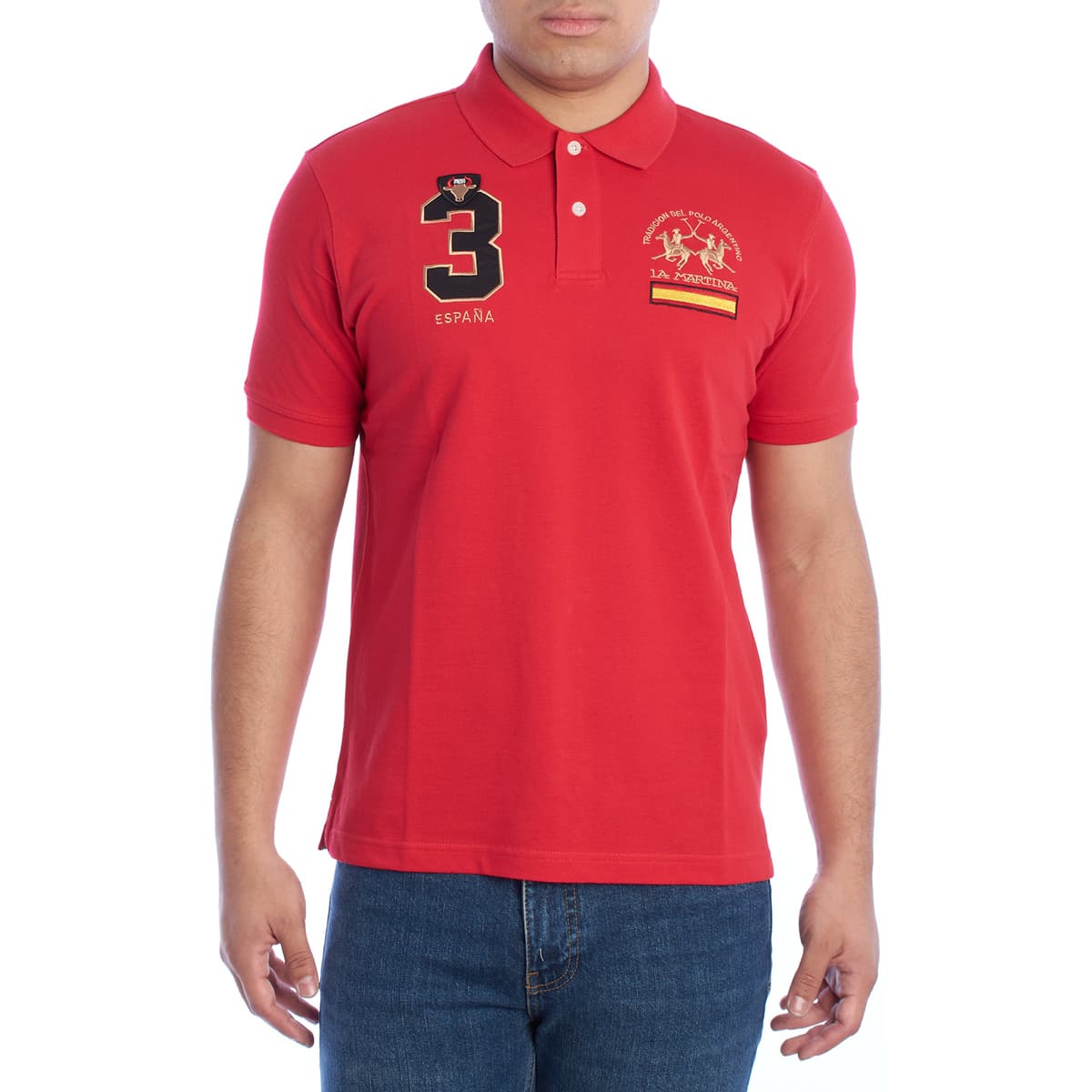 Men's Polo Shirts La Martina Red
