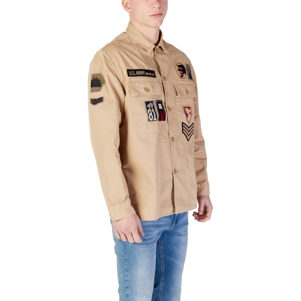 Men's Shirts Replay Beige