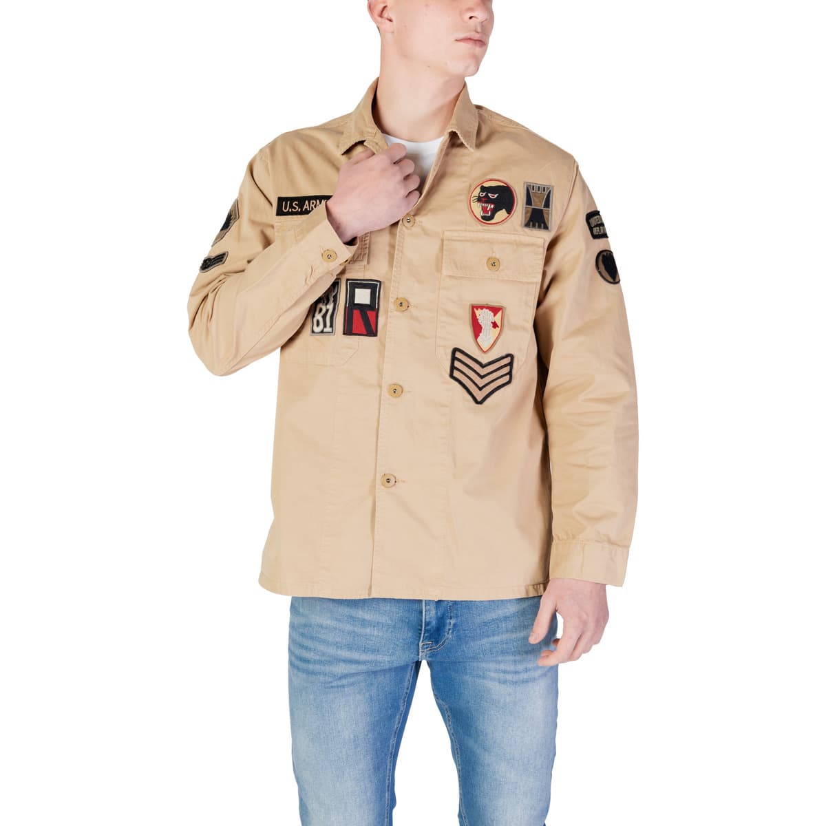 Men's Shirts Replay Beige