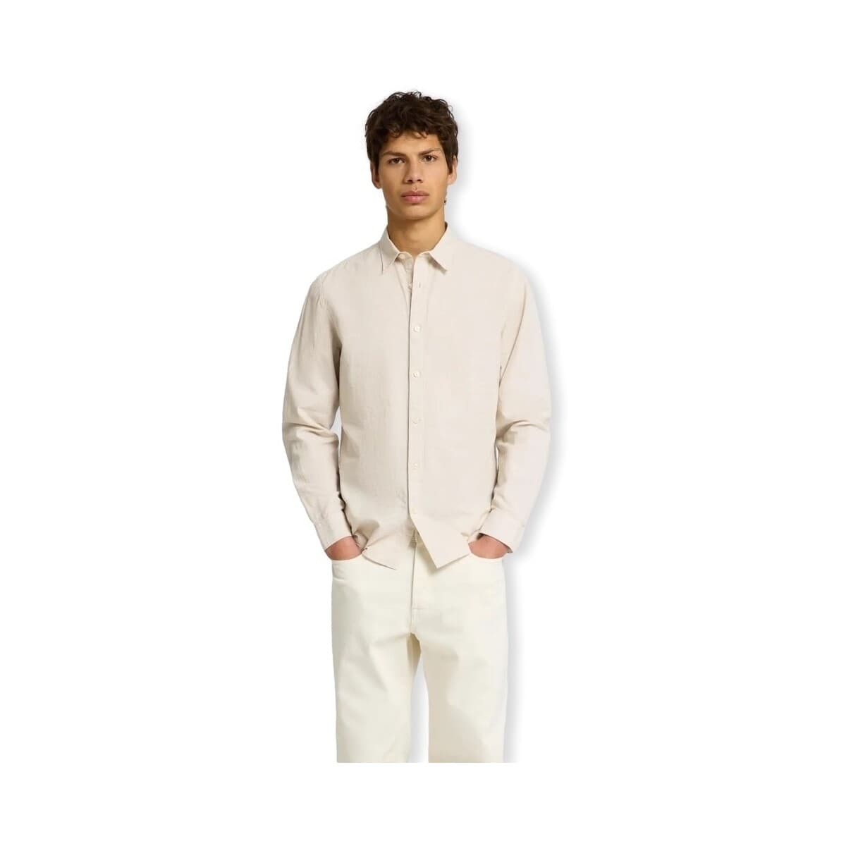 Men's Shirts Selected Beige