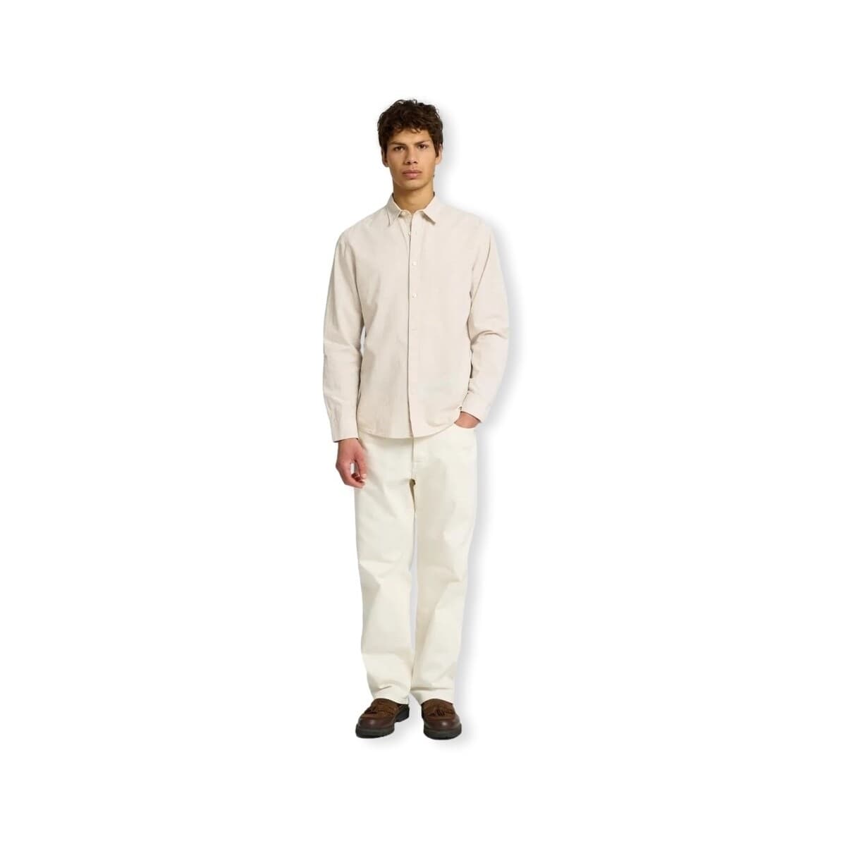 Men's Shirts Selected Beige