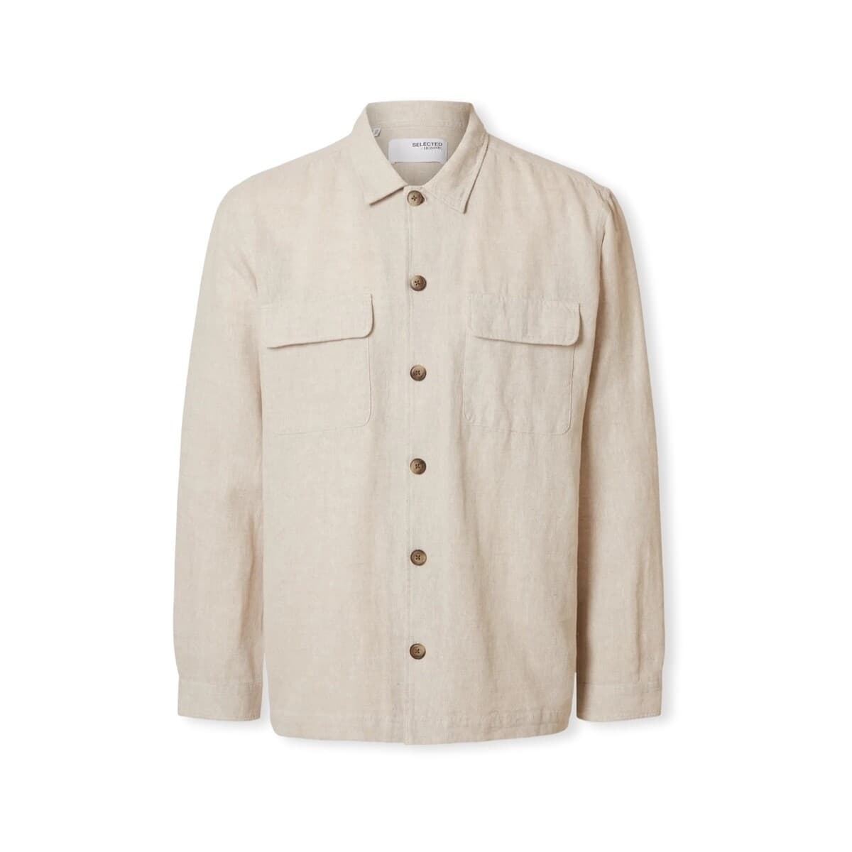 Men's Shirts Selected Beige