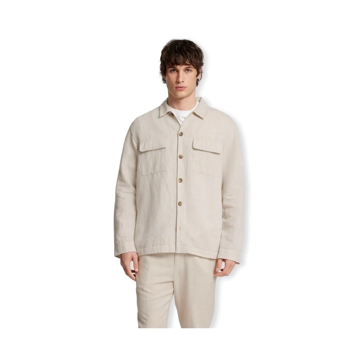 Men's Shirts Selected Beige