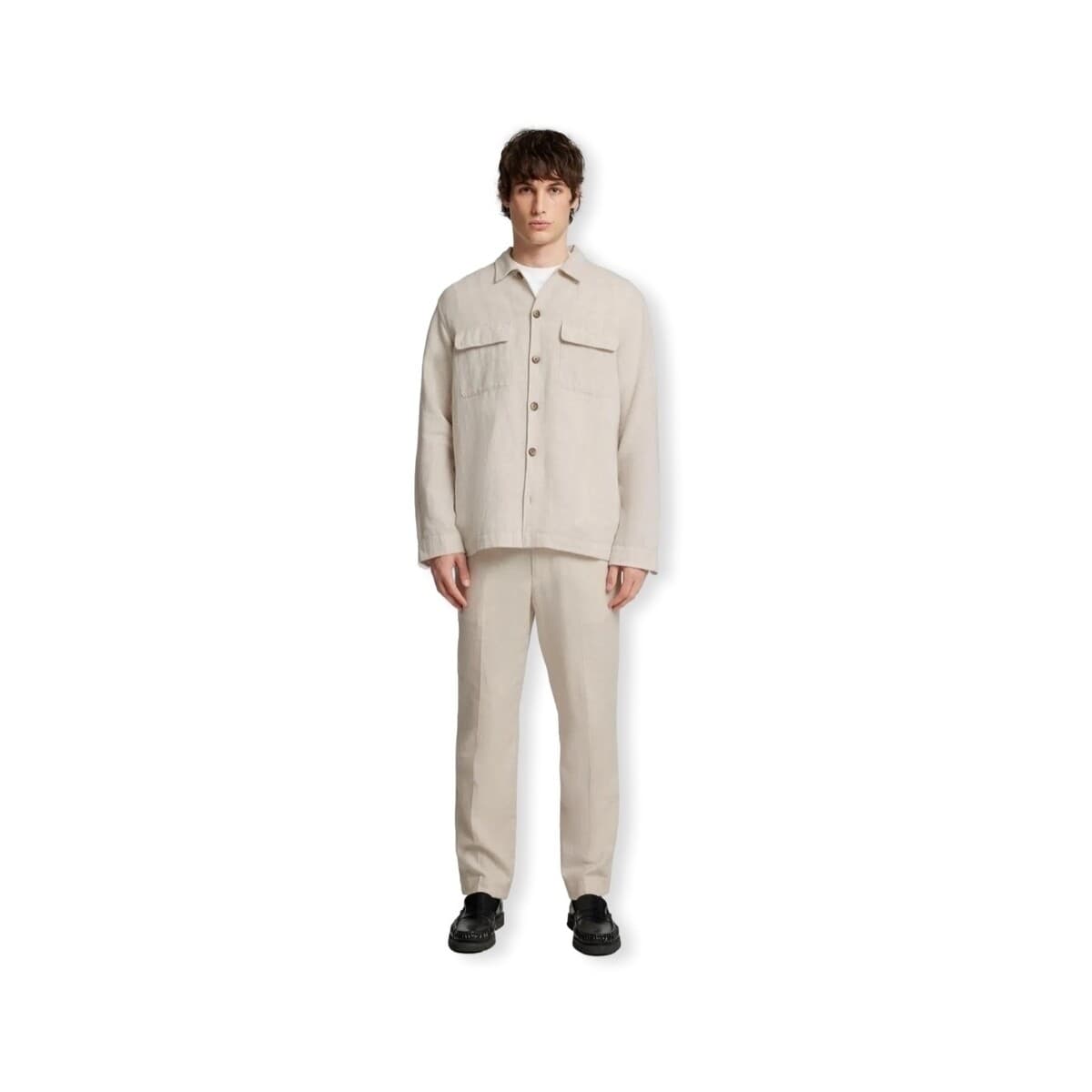 Men's Shirts Selected Beige
