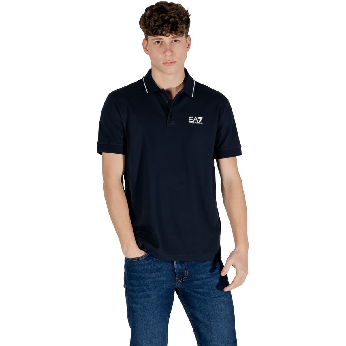 Men's Polo Shirts EA7 Blue