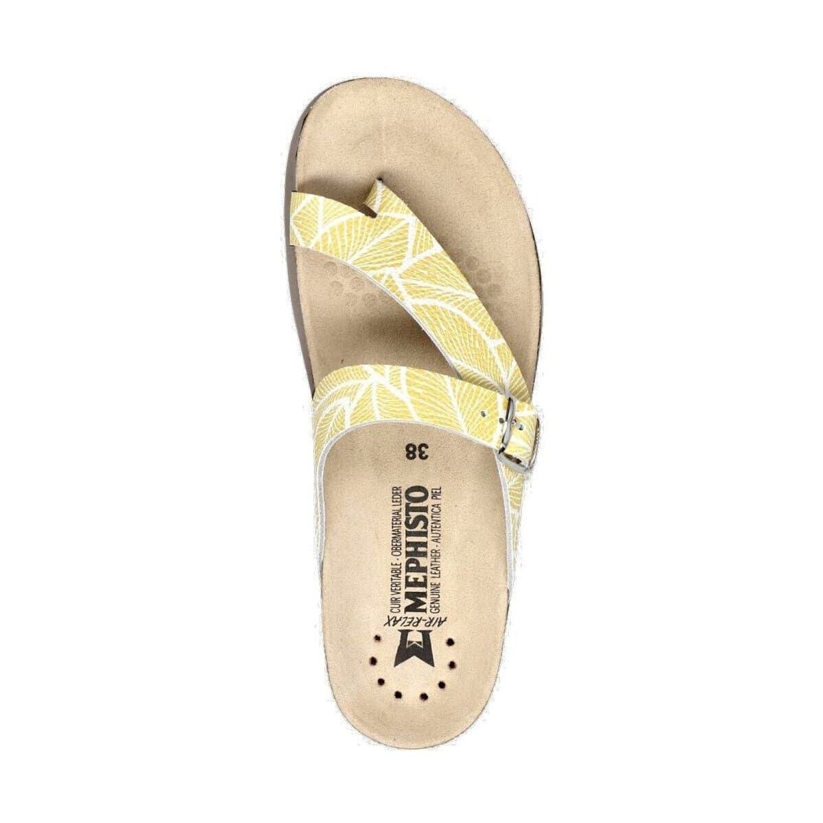 Women's Flip Flops Mephisto Yellow