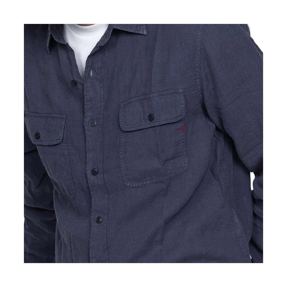 Πουκάμισο με μακριά μανίκια Replay LINEN SHIRT MEN