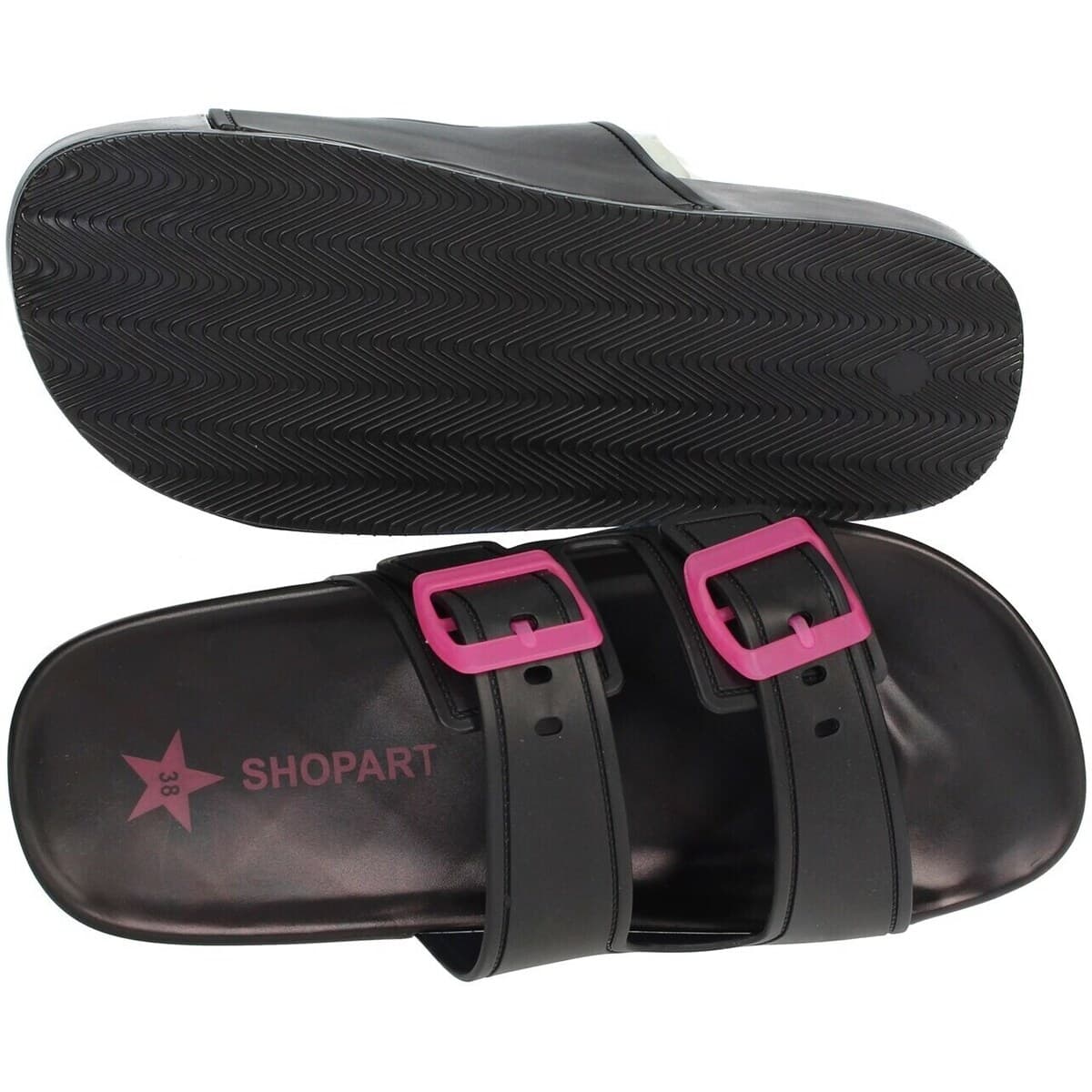 Women's Flip Flops Shop Art Black