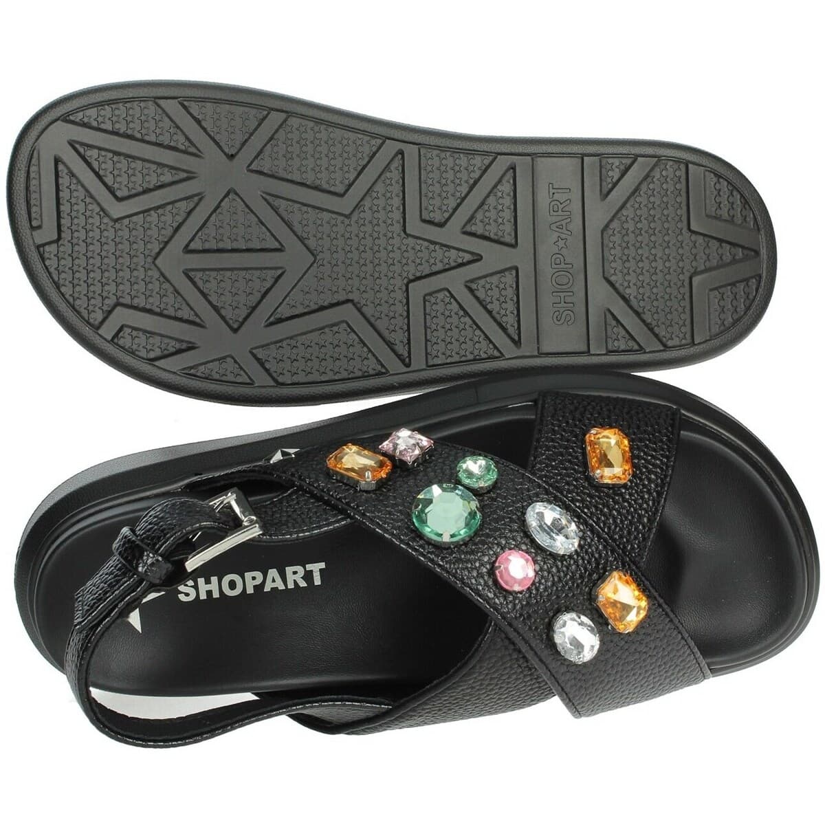 Women's Platforms Shop Art Black