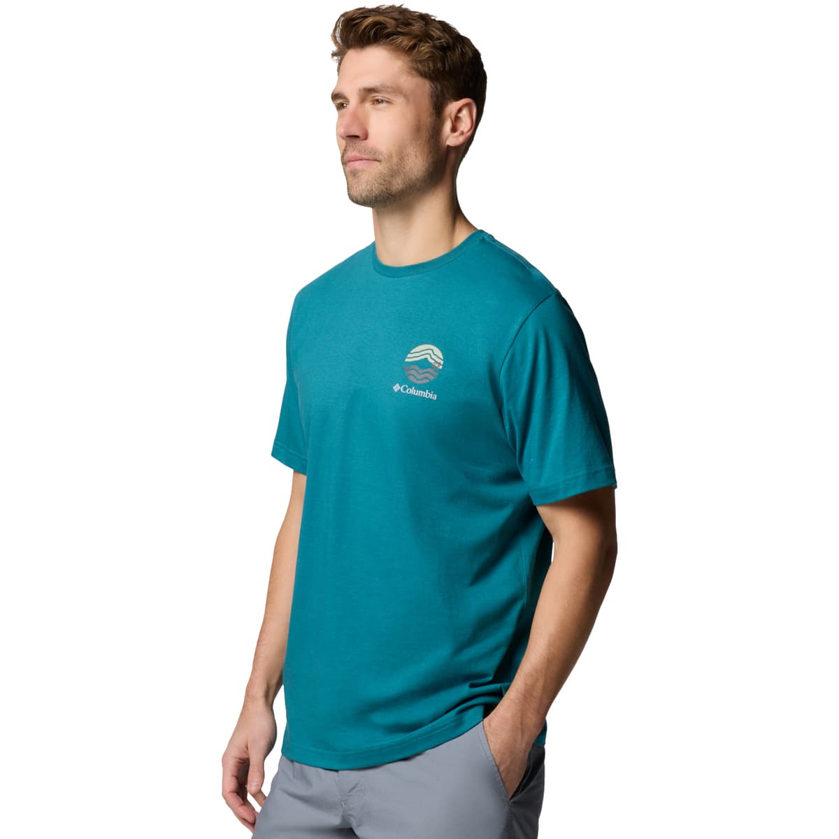 Men's Sports T-Shirts Columbia Green