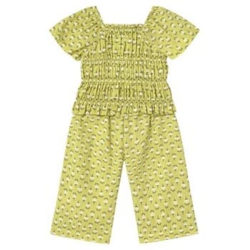 Σετ Mayoral 1573 Conjunto pantalón y top nido de abeja bebé Verde