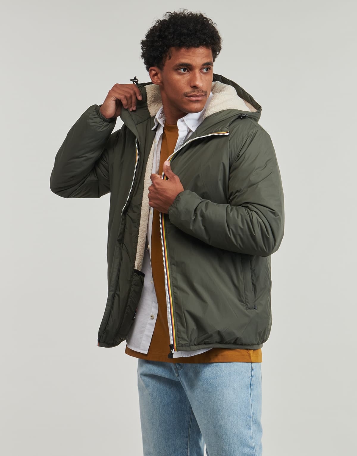 Men's Jackets K-Way Khaki