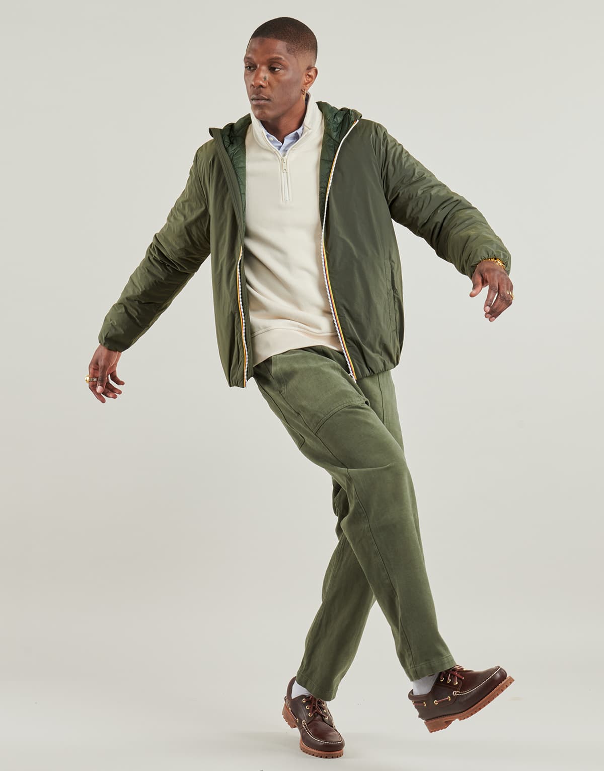 Men's Jackets K-Way Khaki