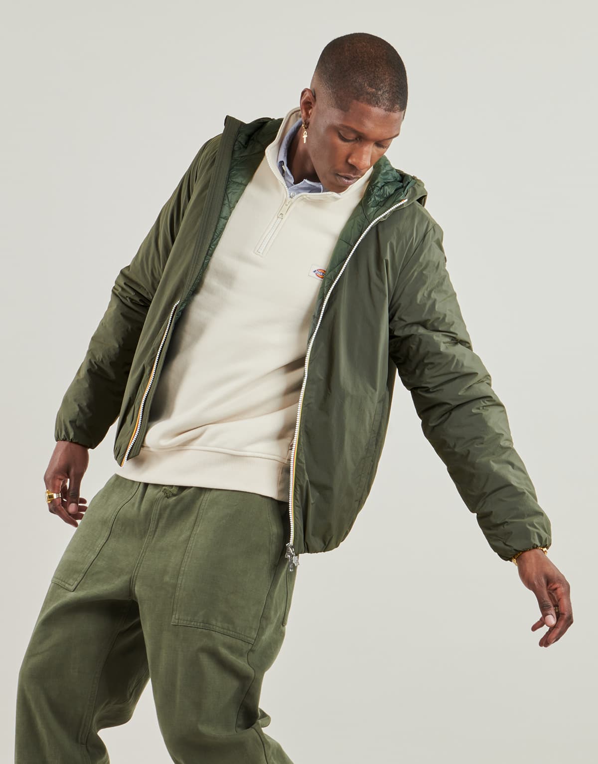 Men's Jackets K-Way Khaki