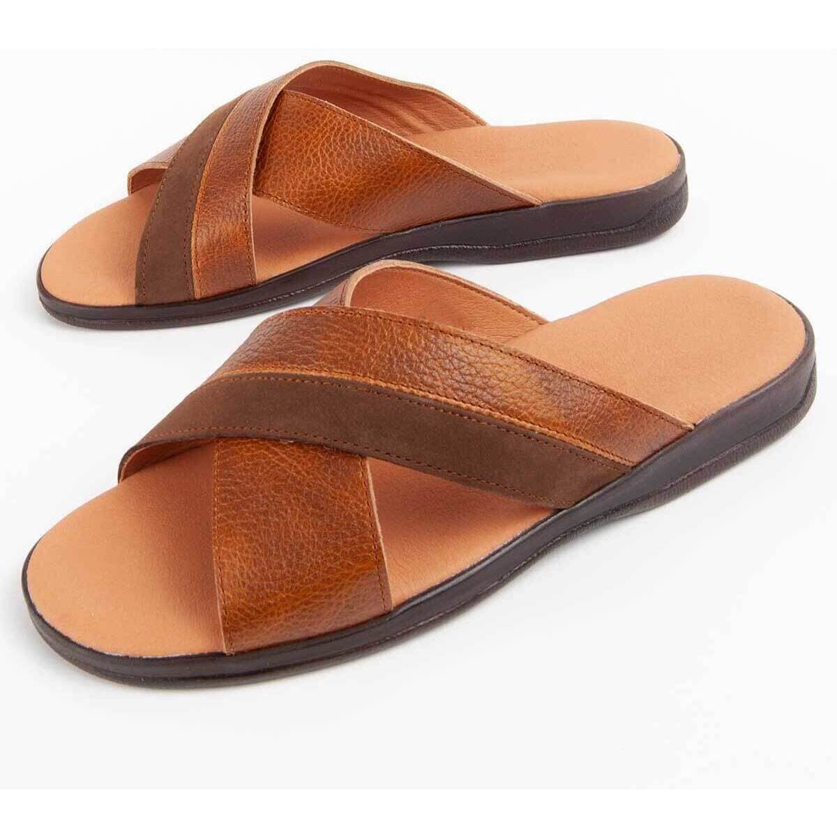 Men's Sandals Purapiel Brown