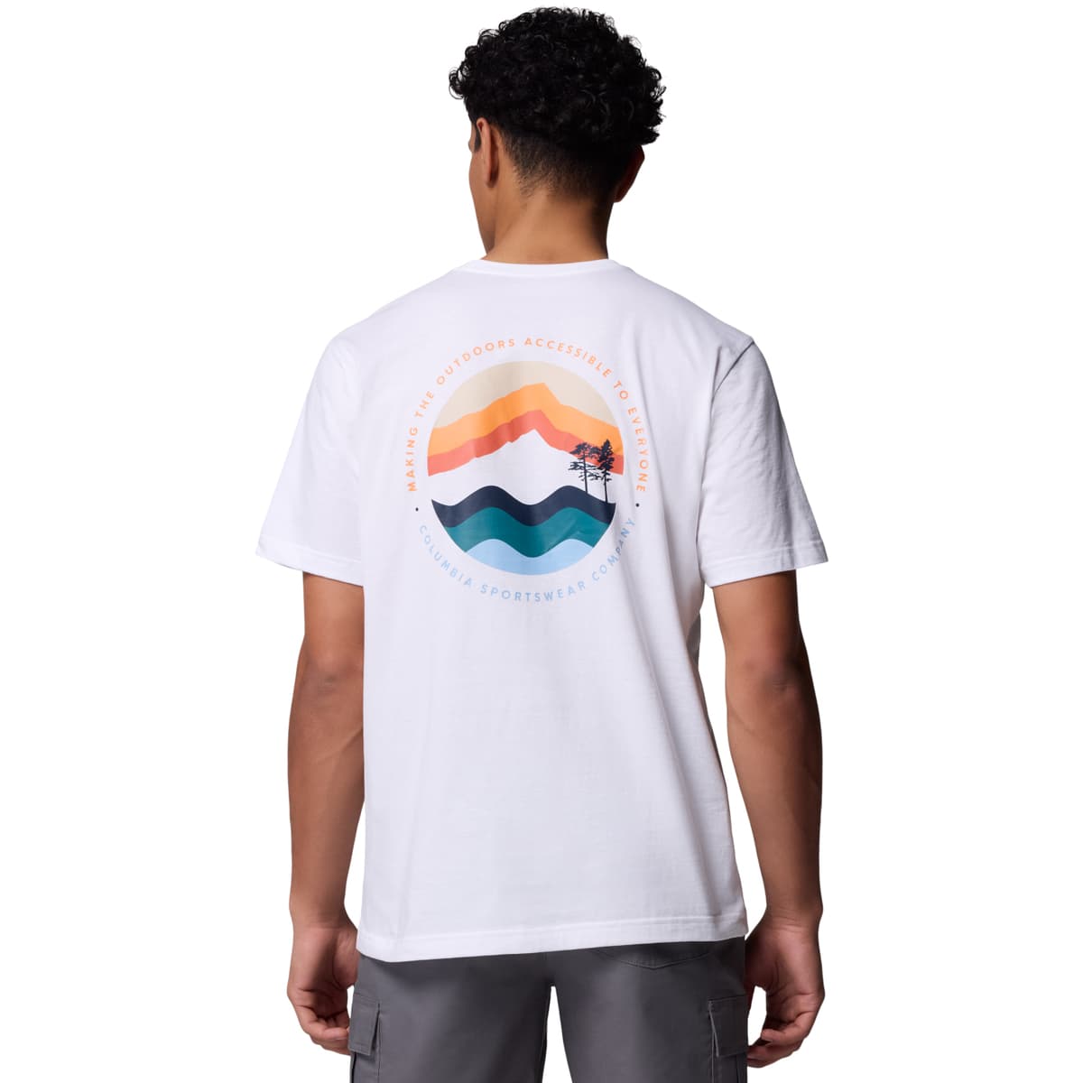 Men's Sports T-Shirts Columbia White