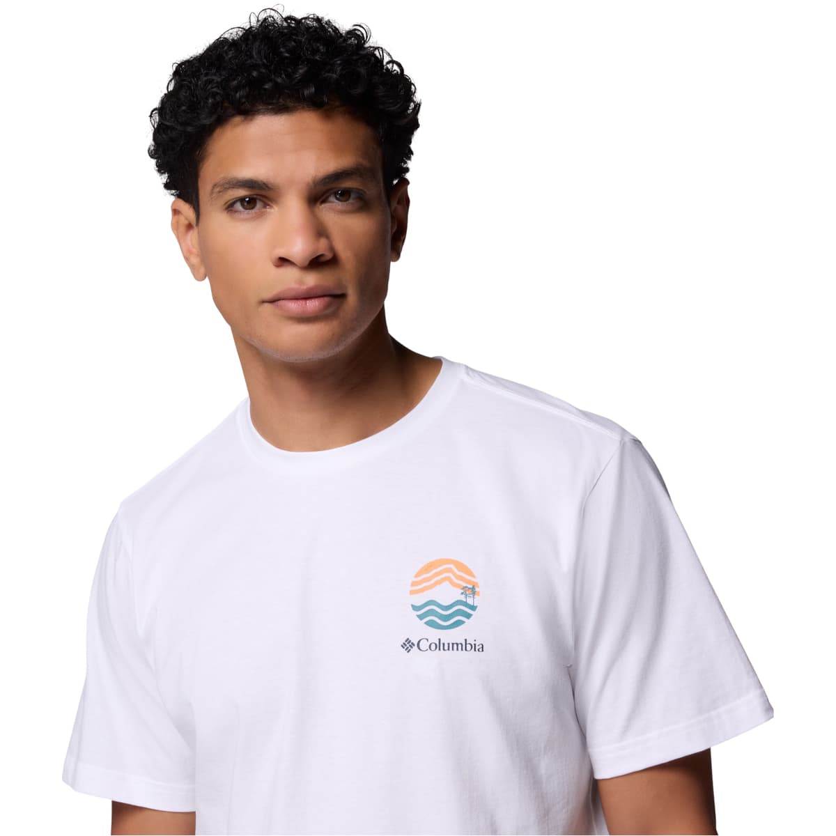 Men's Sports T-Shirts Columbia White