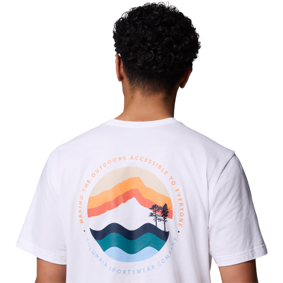 Men's Sports T-Shirts Columbia White