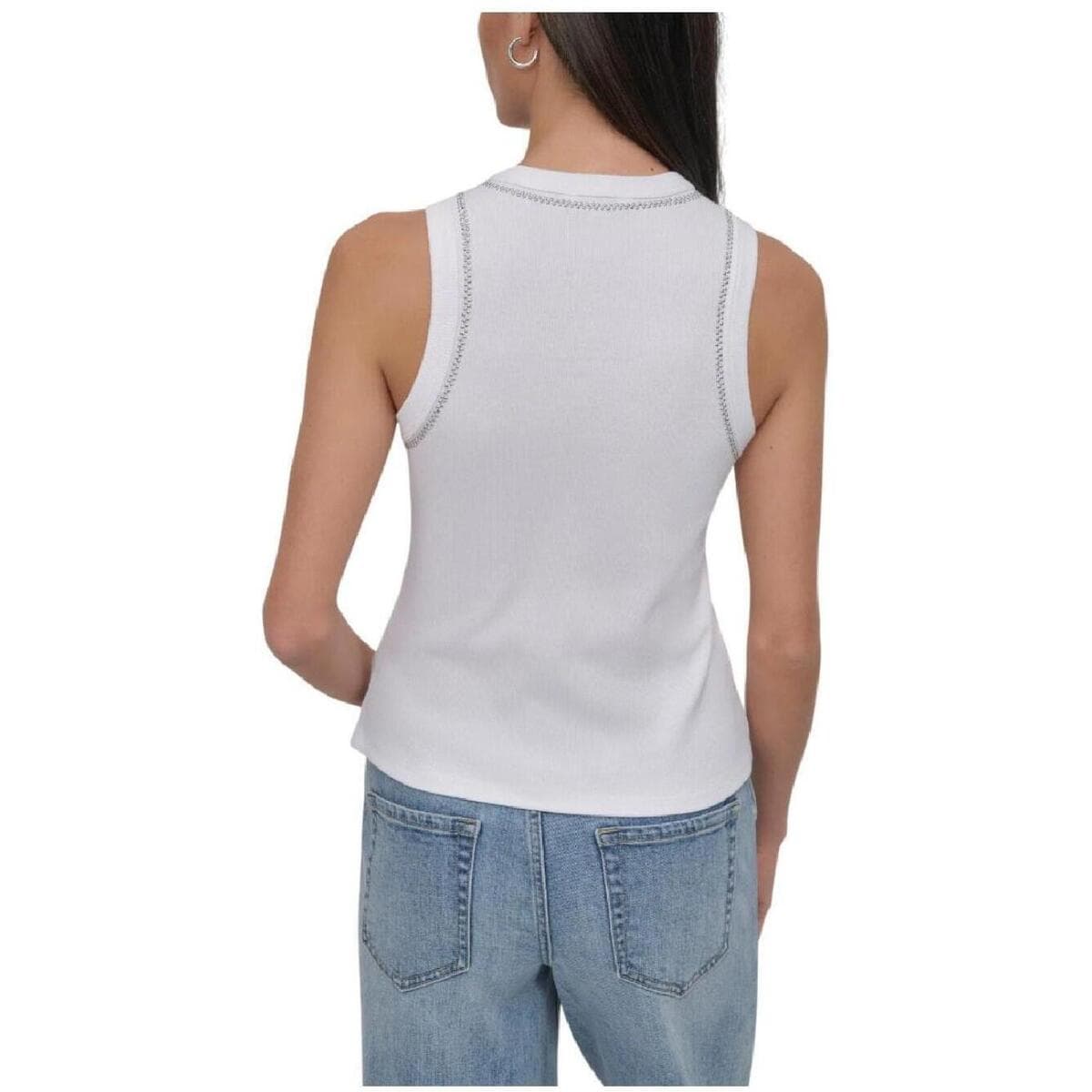 Women's Sleeveless Tops Dkny White