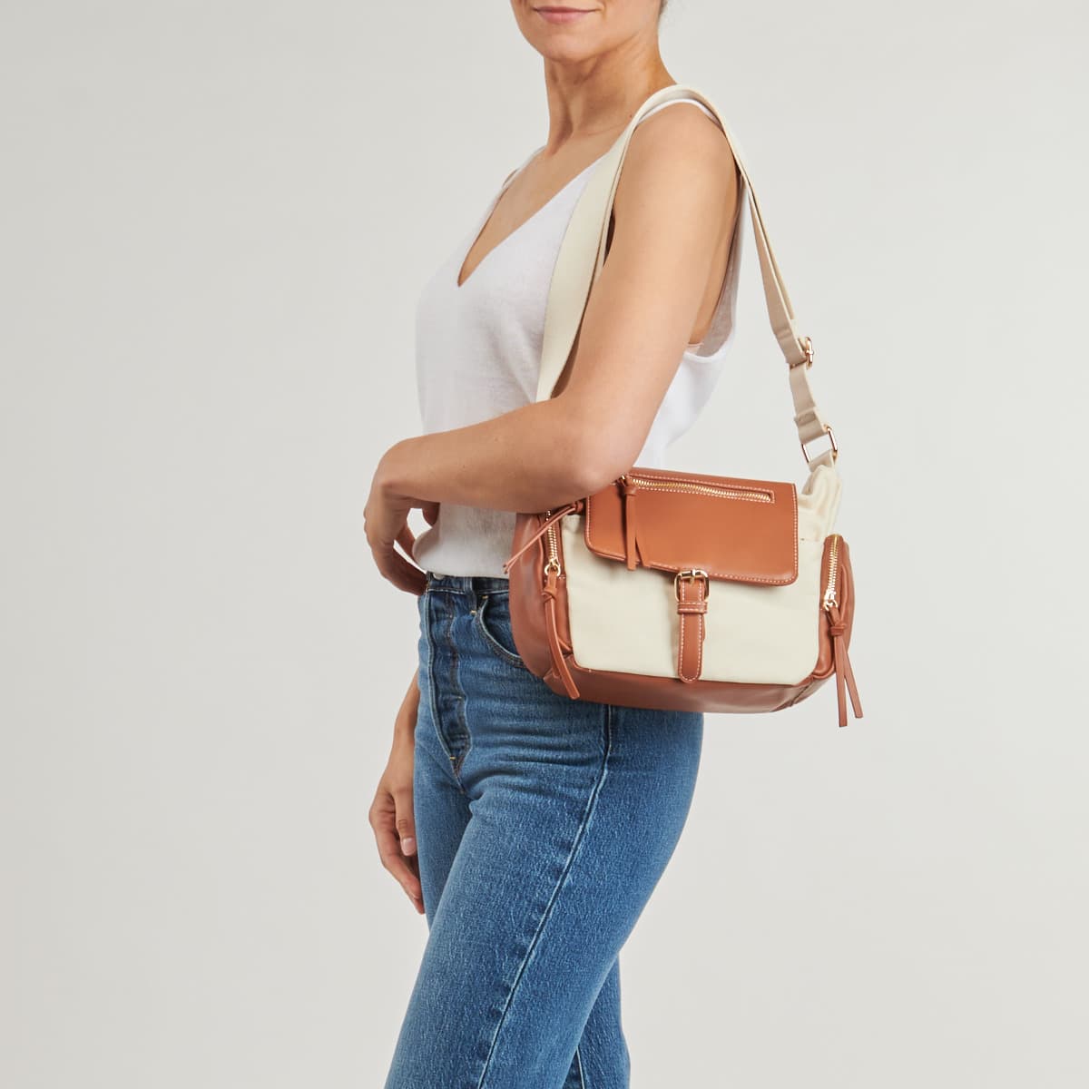 Women's Shoulder Bags Casual Attitude Beige