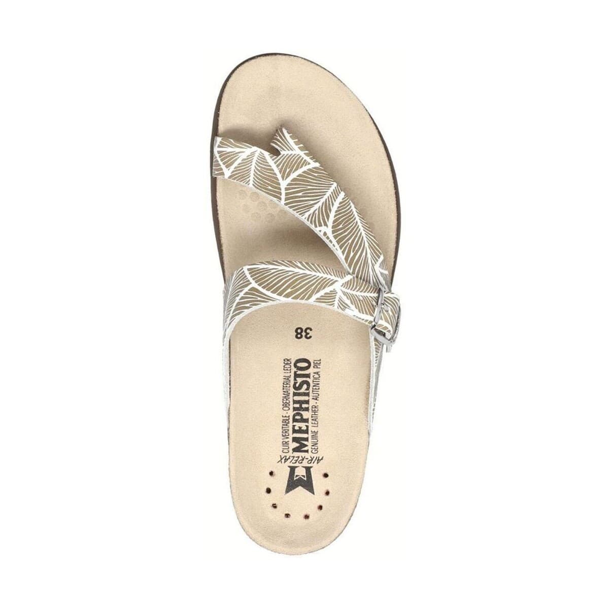 Women's Flip Flops Mephisto Beige