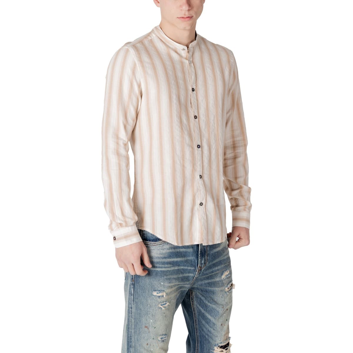 Men's Shirts Gianni Lupo Beige