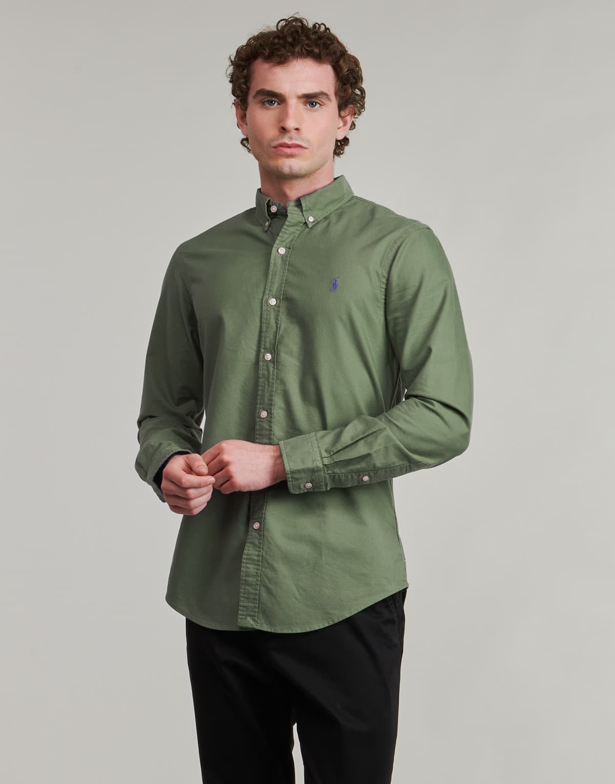 Men's Shirts Polo Ralph Lauren Khaki