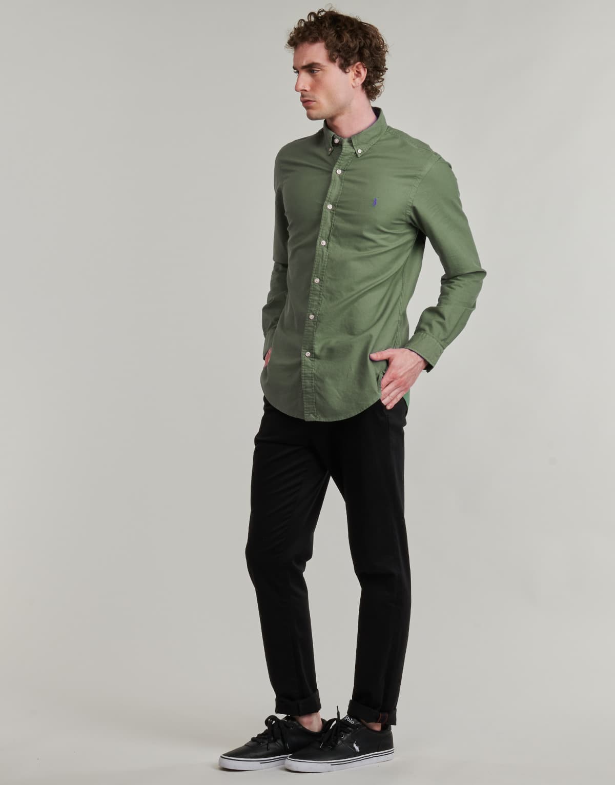 Men's Shirts Polo Ralph Lauren Khaki