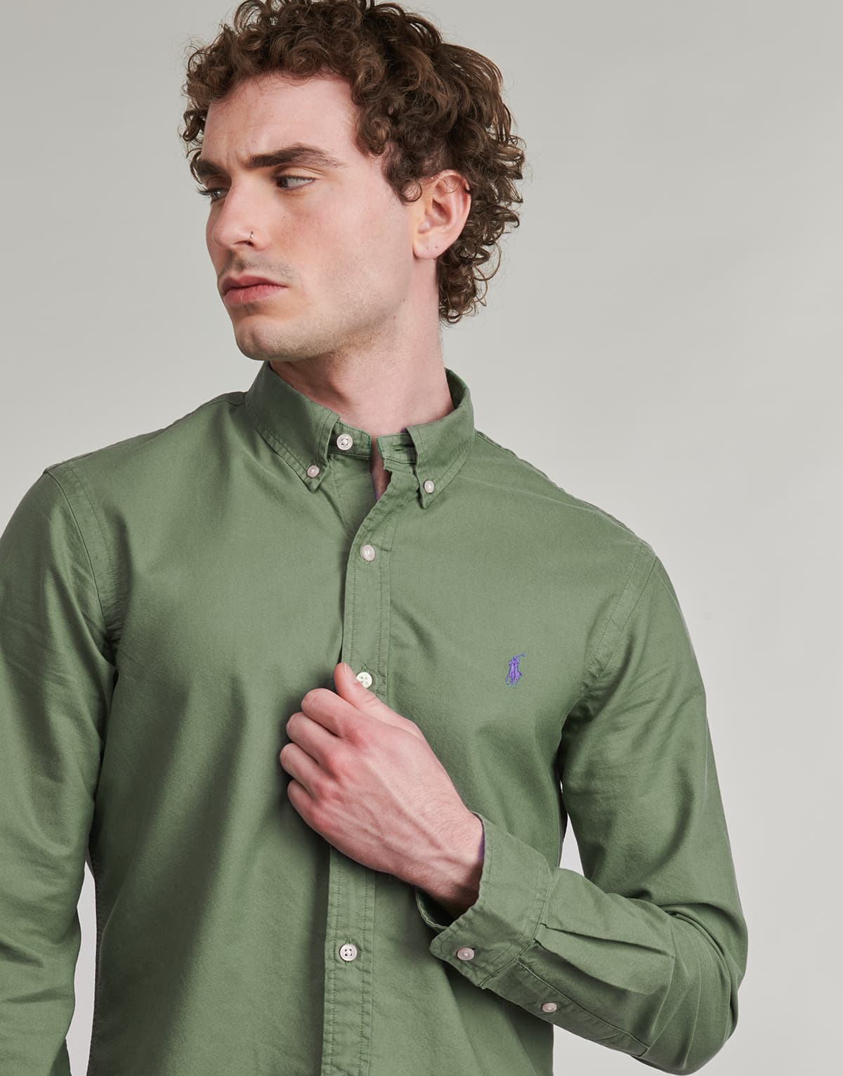 Men's Shirts Polo Ralph Lauren Khaki