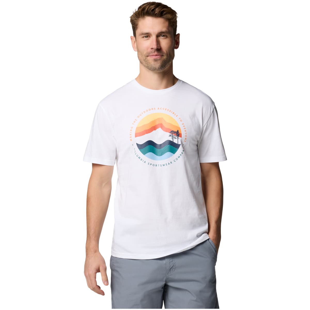 Men's T-Shirts Columbia White