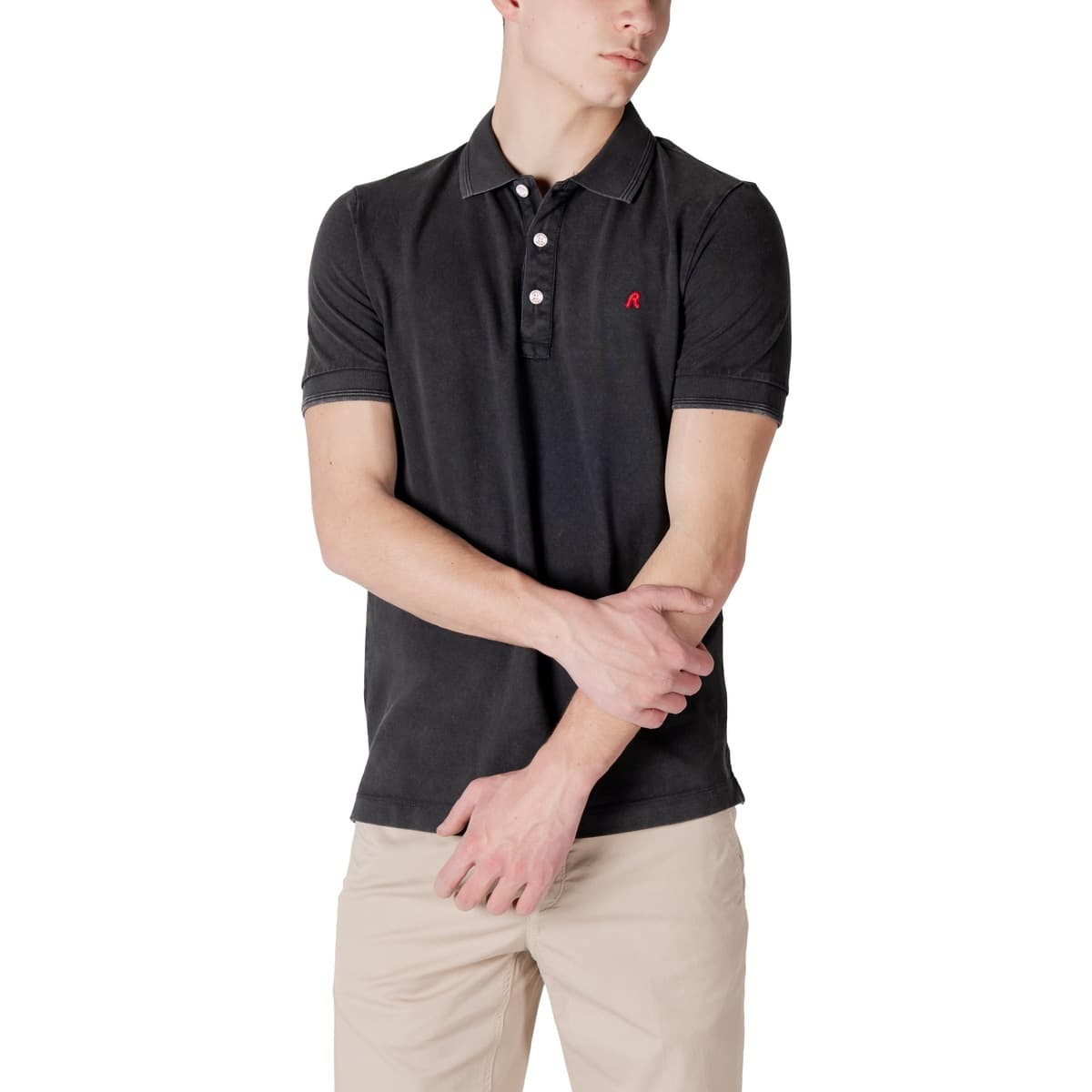 Men's Polo Shirts Replay Black