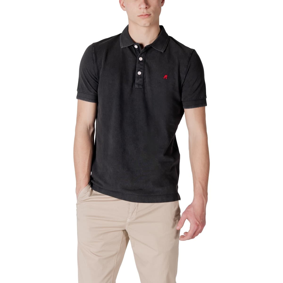 Men's Polo Shirts Replay Black