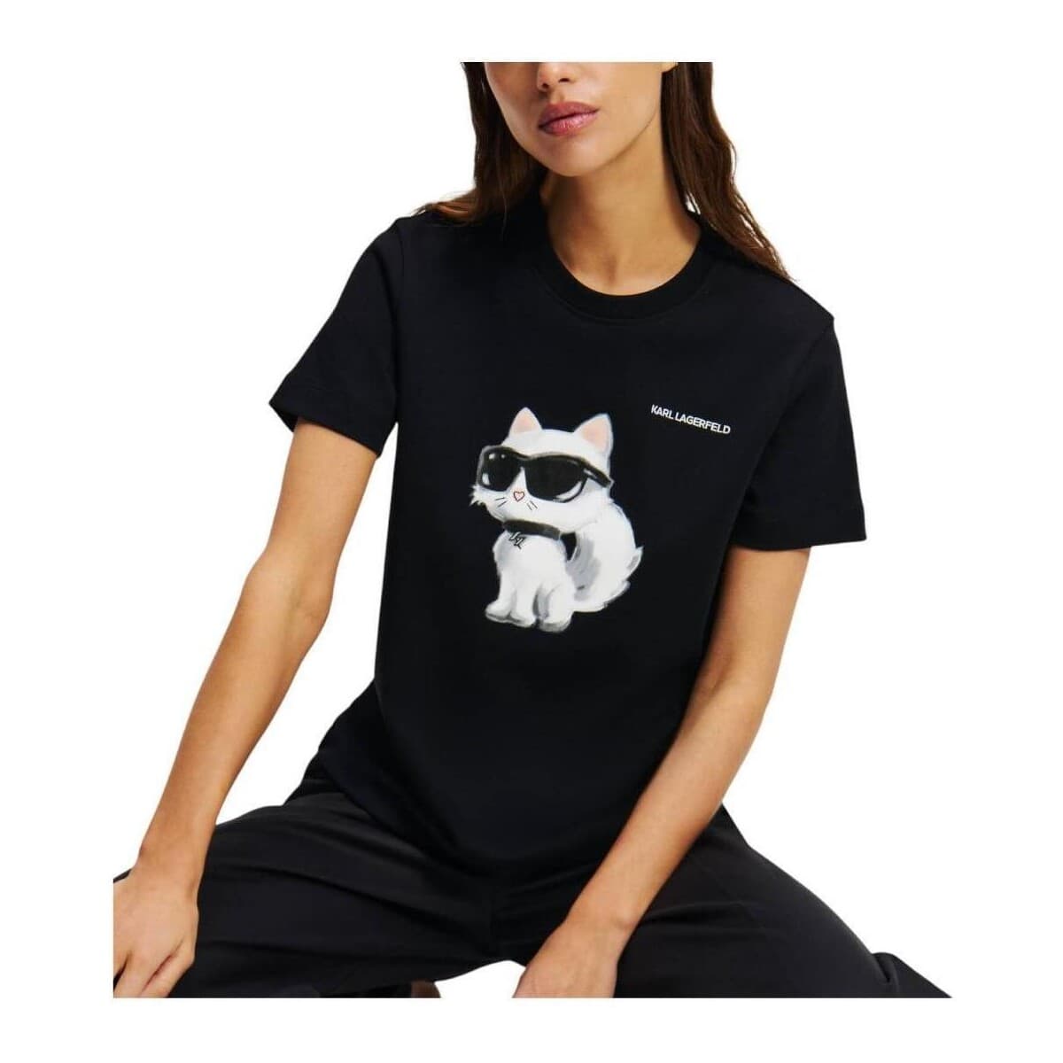 Women's T-Shirts Karl Lagerfeld Black