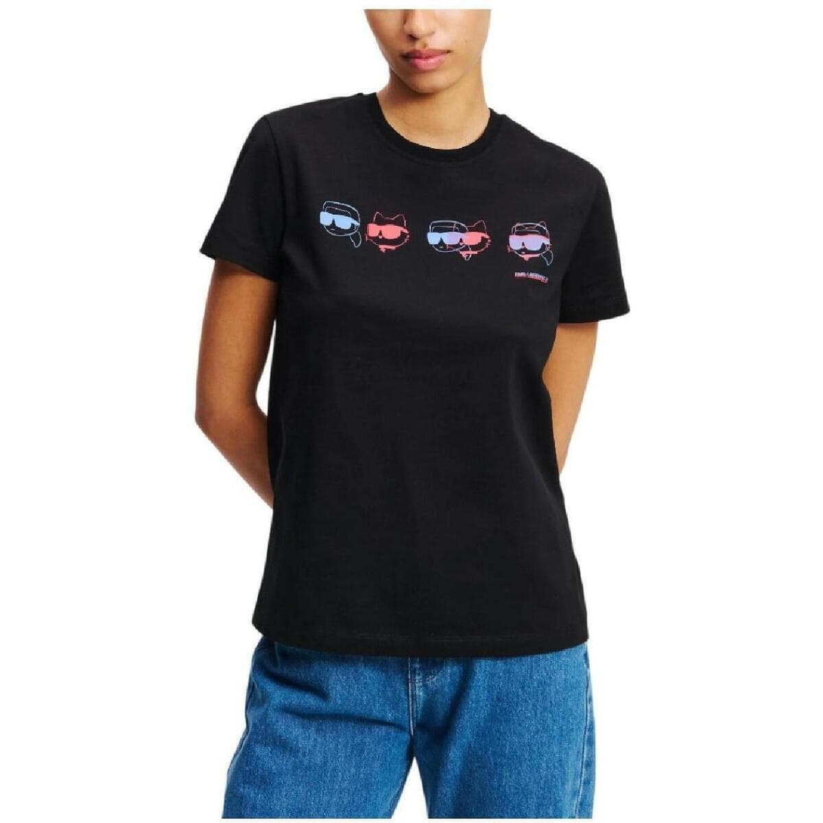 Women's T-Shirts Karl Lagerfeld Black