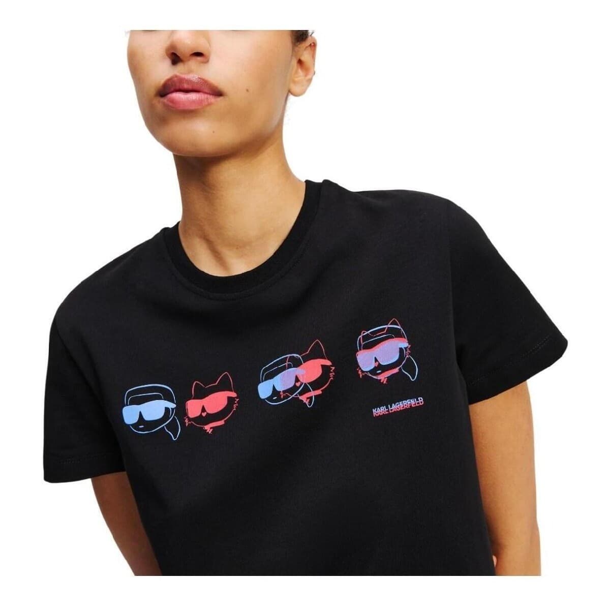 Women's T-Shirts Karl Lagerfeld Black