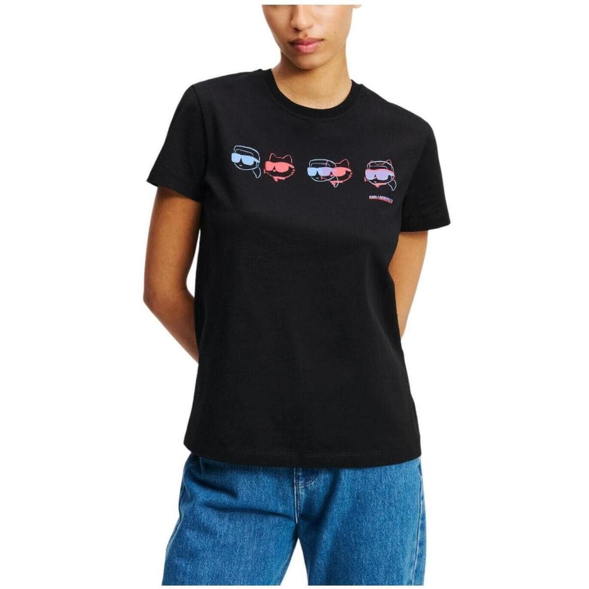 Women's T-Shirts Karl Lagerfeld Black