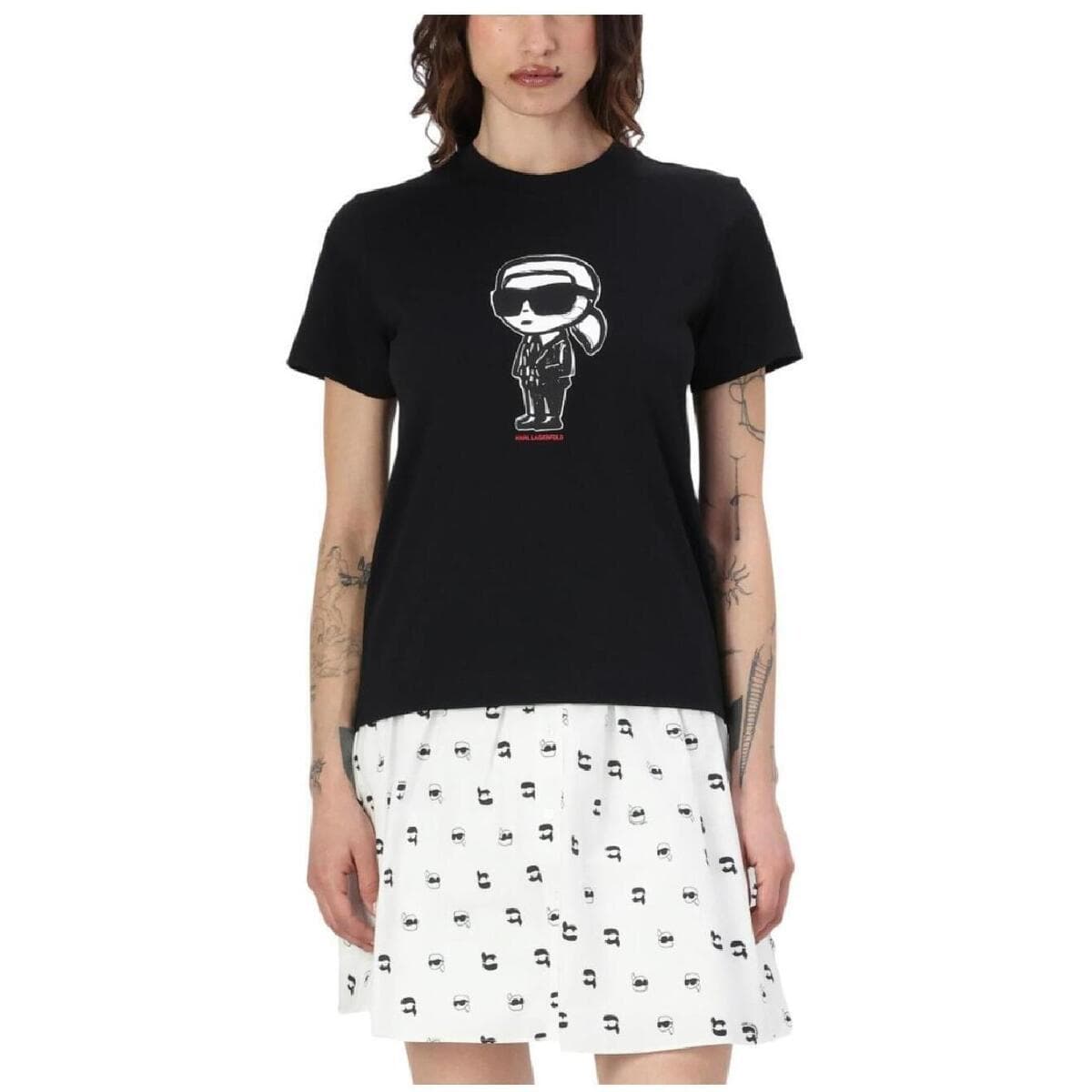 Women's T-Shirts Karl Lagerfeld Black