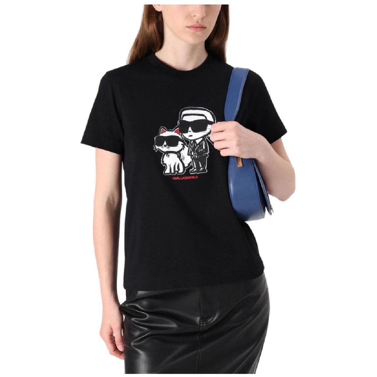 Women's T-Shirts Karl Lagerfeld Black