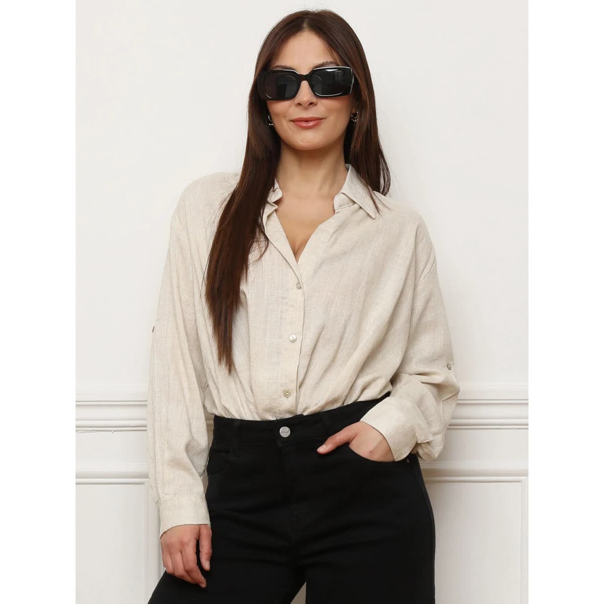 Women's Shirts La Modeuse Beige