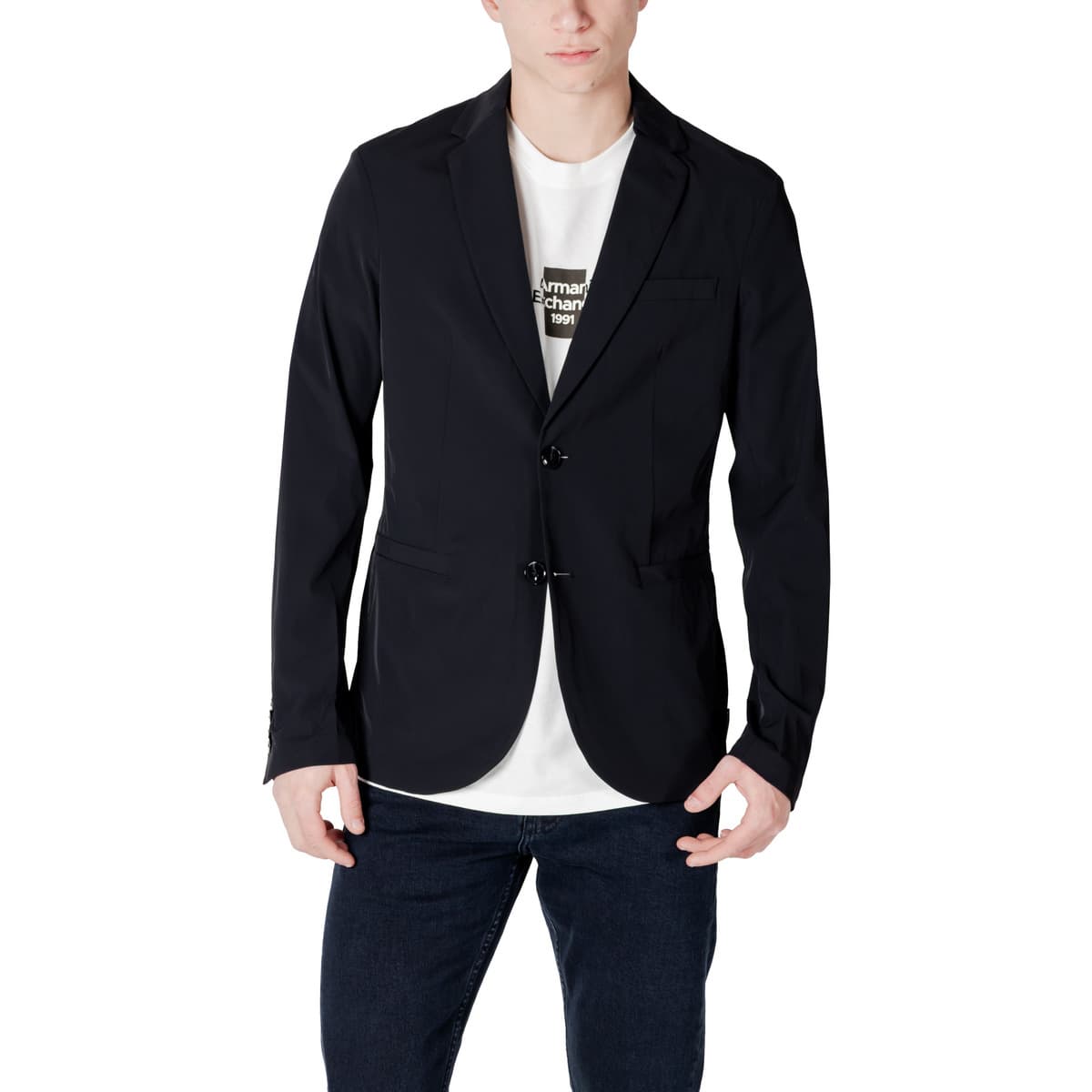 Men's Blazers EAX Black