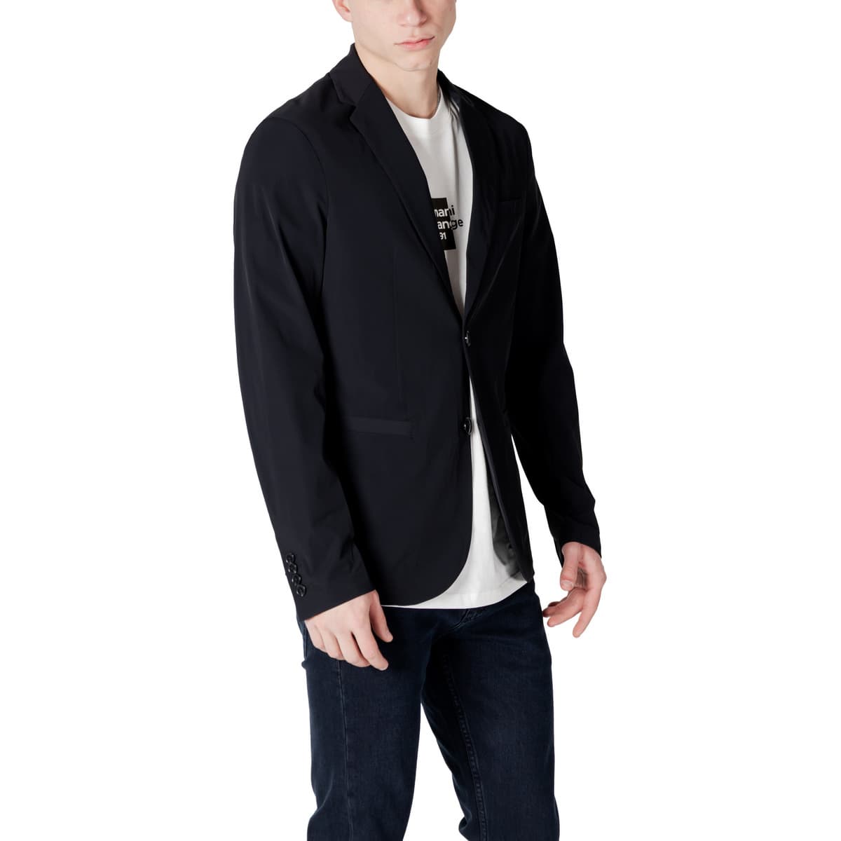 Men's Blazers EAX Black