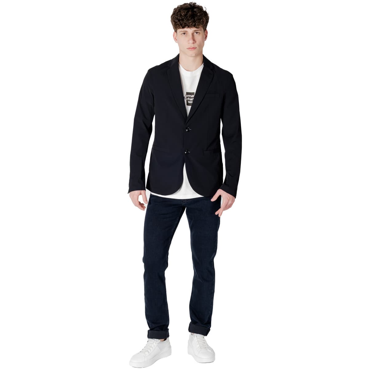Men's Blazers EAX Black