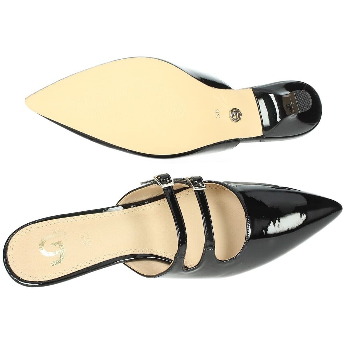 Women's Flip Flops Gold&gold Black