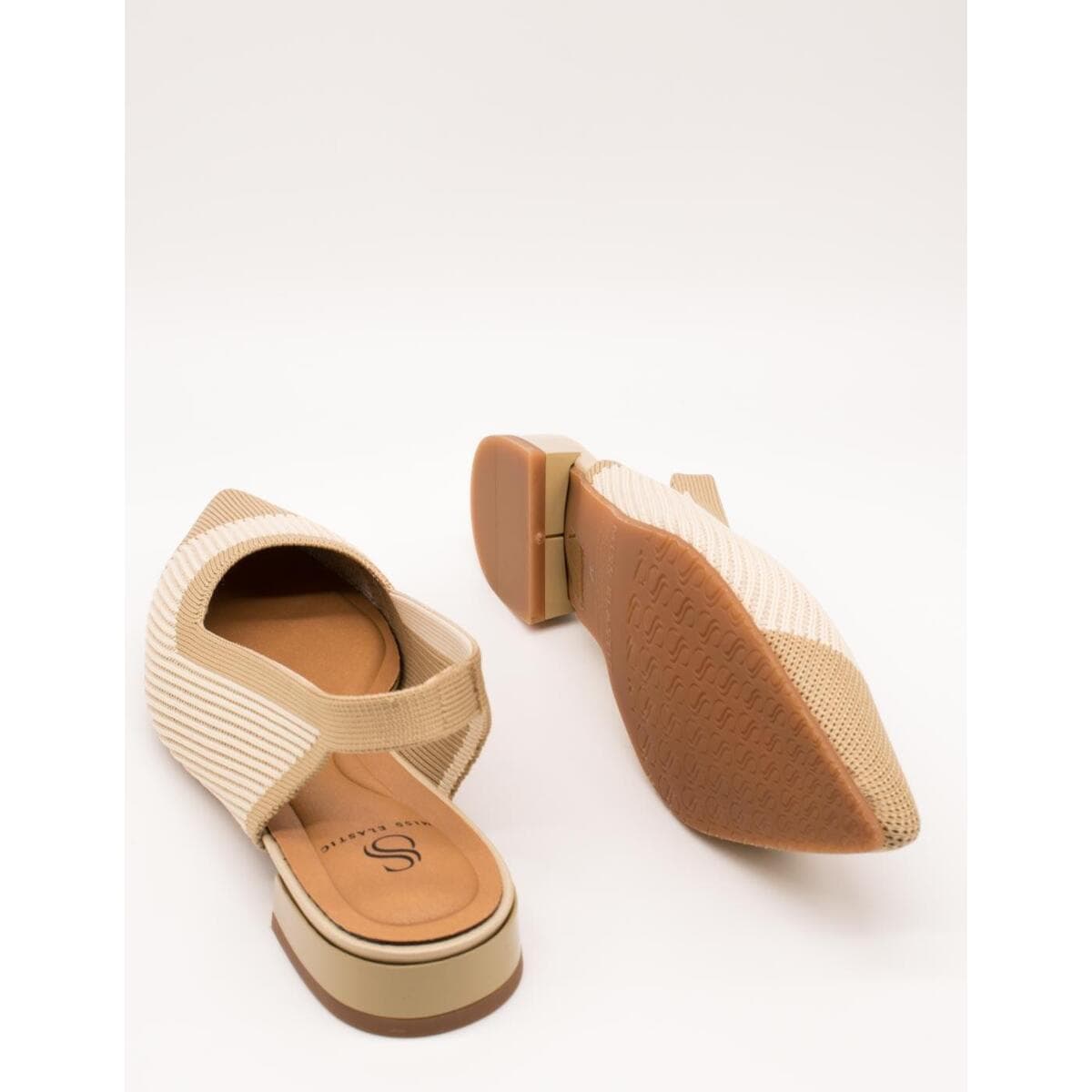 Women's Dress Shoes Miss Elastic Beige