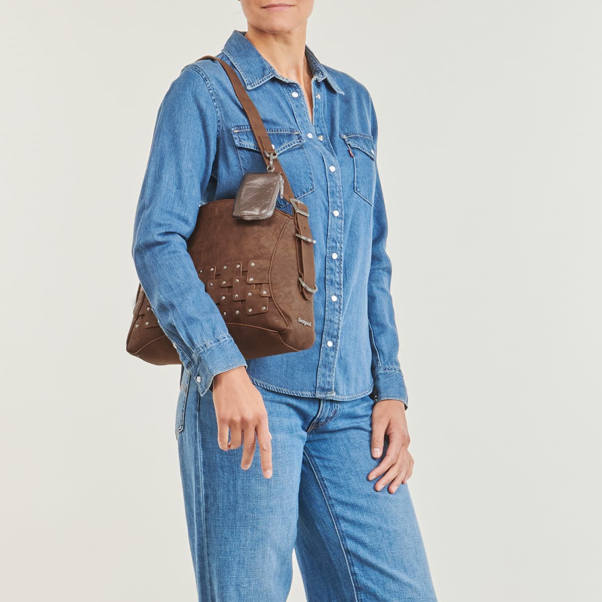 Women's Shoulder Bags Desigual Brown