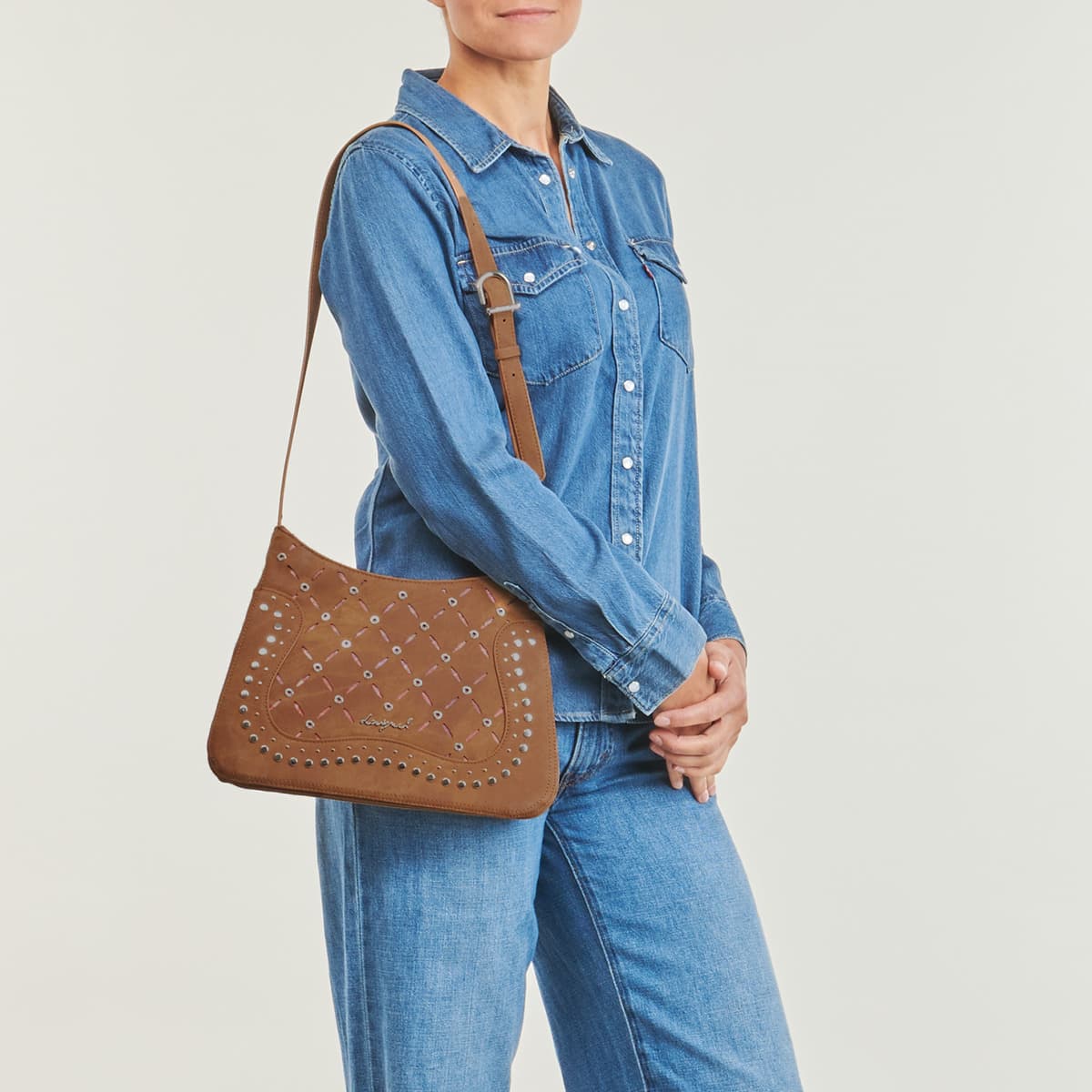 Women's Shoulder Bags Desigual Brown