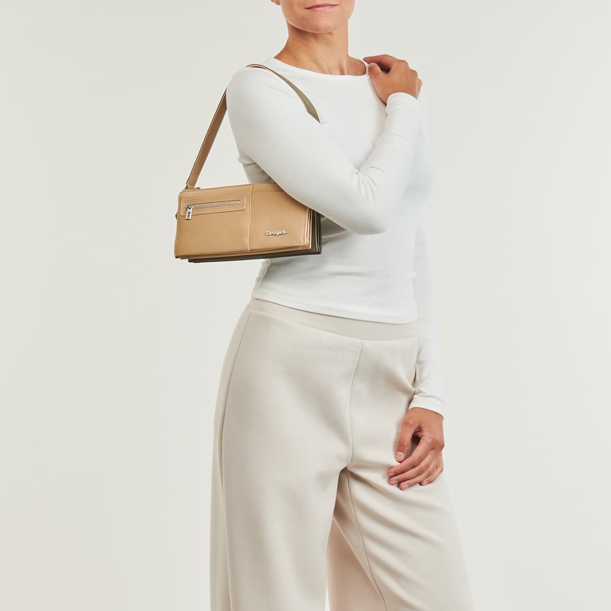 Women's Shoulder Bags Desigual Beige
