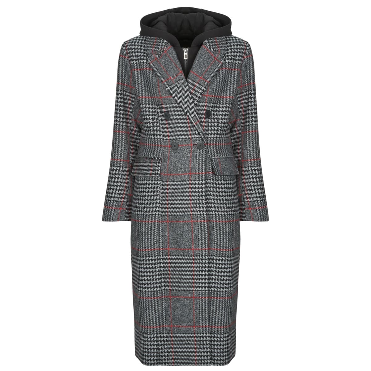 Παλτό Desigual CAPUCHA CHECK