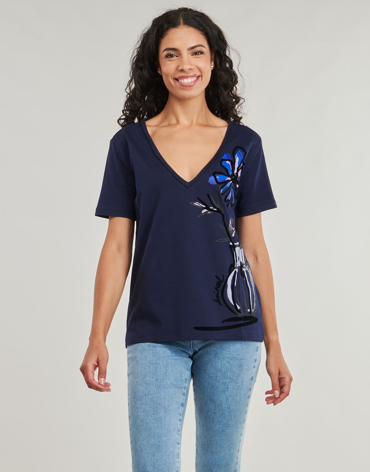 Women's T-Shirts Desigual Blue
